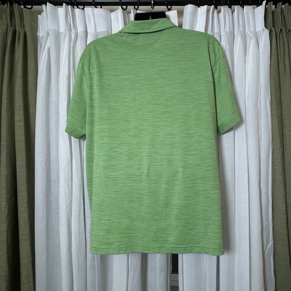 Greg Norman Polo Shirt Mens 3XL Play Dry Performance Polyester Green Slub - Picture 3 of 6